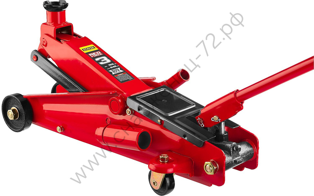STAYER R-55 RED FORCE, 3 т, 155 - 545 мм, подкатной домкрат с высоким подъемом, Professional (43157-3)