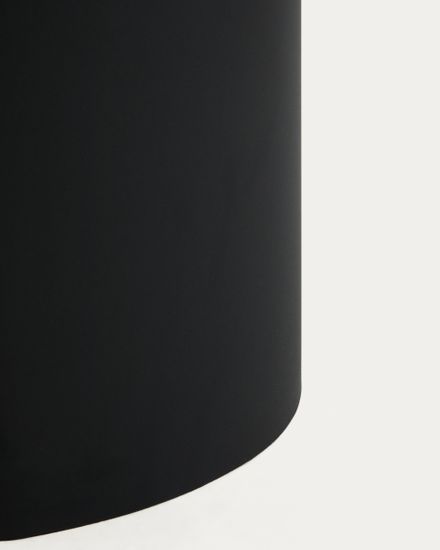 Приставной столик Olir из черной стали и закаленного стекла, 48 x 46,8 см