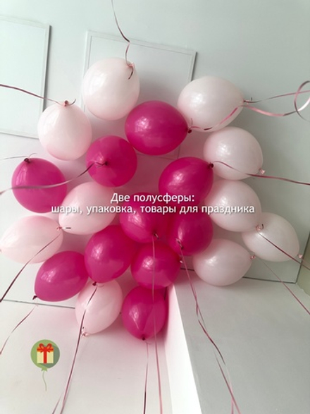 Шары по потолок в розовых оттенках
