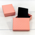Коробка Ювелирная 9х7х2.8 см Набор 2 шт "Ромбики" (Лососевый)