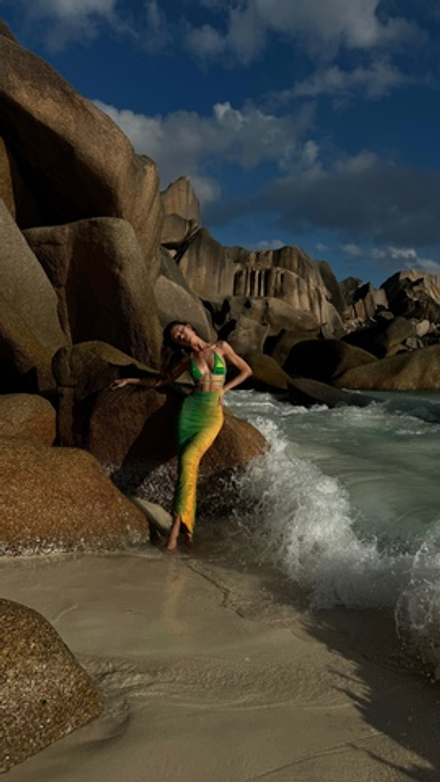 Купальник Юбкой Mermaid ЖЁЛТЫЙ