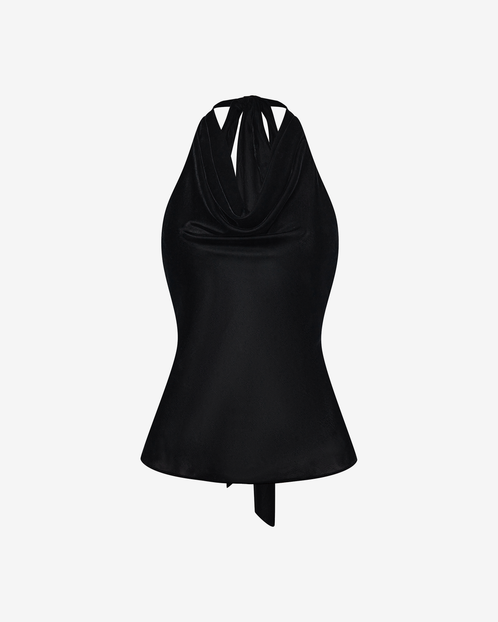 Топ из бархата с вырезом халтер