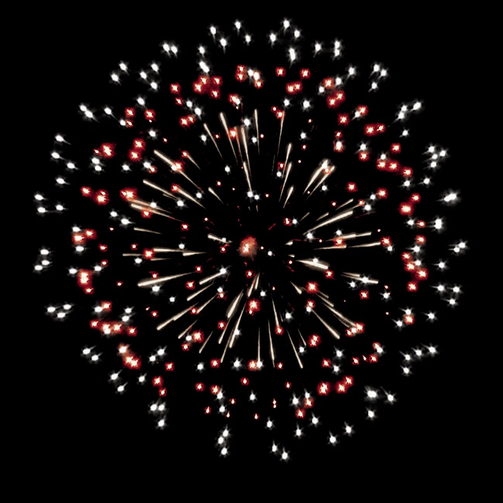 Римские свечи "Гжель" 4 штуки (8 залпов в каждой, калибр 0,8") Огненный цветок