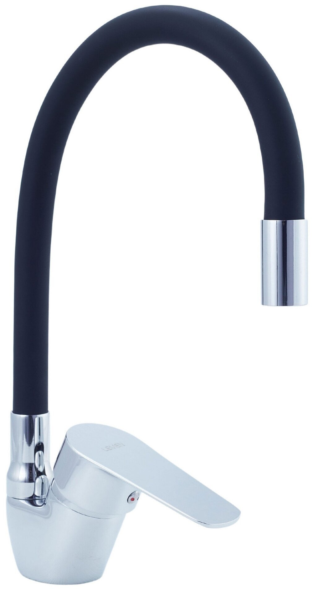 СМЕСИТЕЛЬ ДЛЯ КУХНИ С ГИБКИМ СИЛИКОНОВЫМ ИЗЛИВОМ CASELA 54199-2 ЛАТУНЬ ЧЕРН