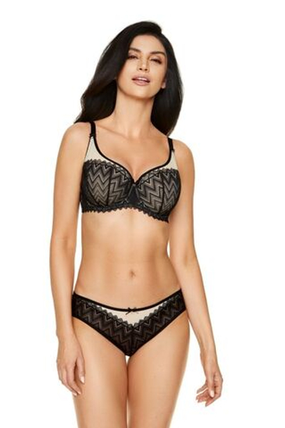 Бюстгальтер Echo из гипюра с геометрическим рисунком (Размер: 75H) (Цвет: черный)