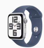 Apple Watch SE 2024 GPS 40mm Silver Aluminum Case with Sport Band Denim (Спортивный ремешок цвета Джинсовый) (S/M, 130–180 mm) MXEC3