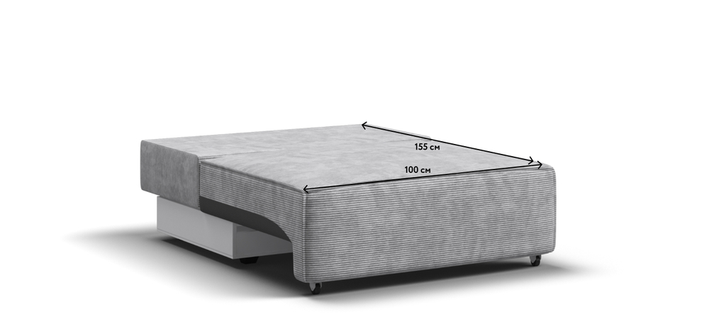 Босс Софт Модуль спальное место Вельвет Корд серый