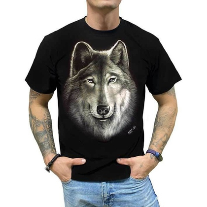 Футболка Волк Серый (S)