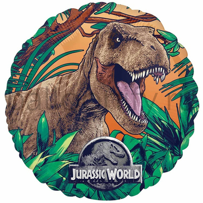 Фольгированная фигура, круг, Динозавры Парк Юрского периода S60,18"/46СМ
