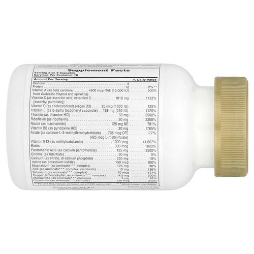 NaturesPlus, Source of Life®, Gold, лучшая мультивитаминная добавка, 90 капсул