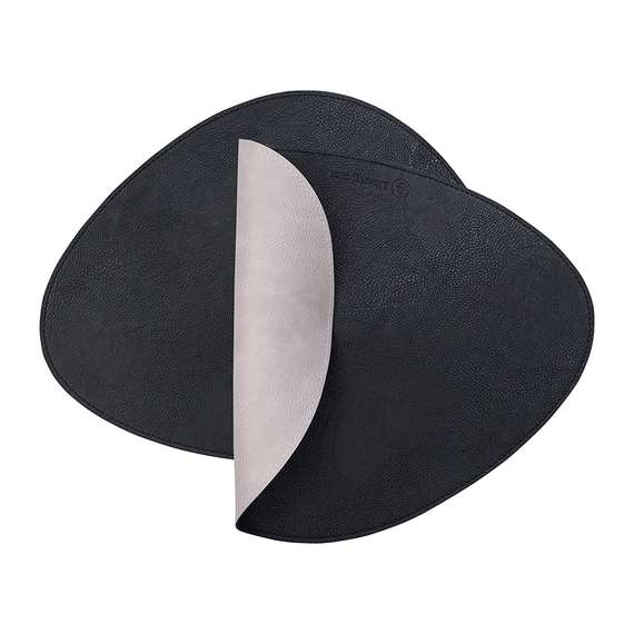 Набор из 4-х двухсторонних сервировочных салфеток drop, 33х41 см, черный/светло-серый