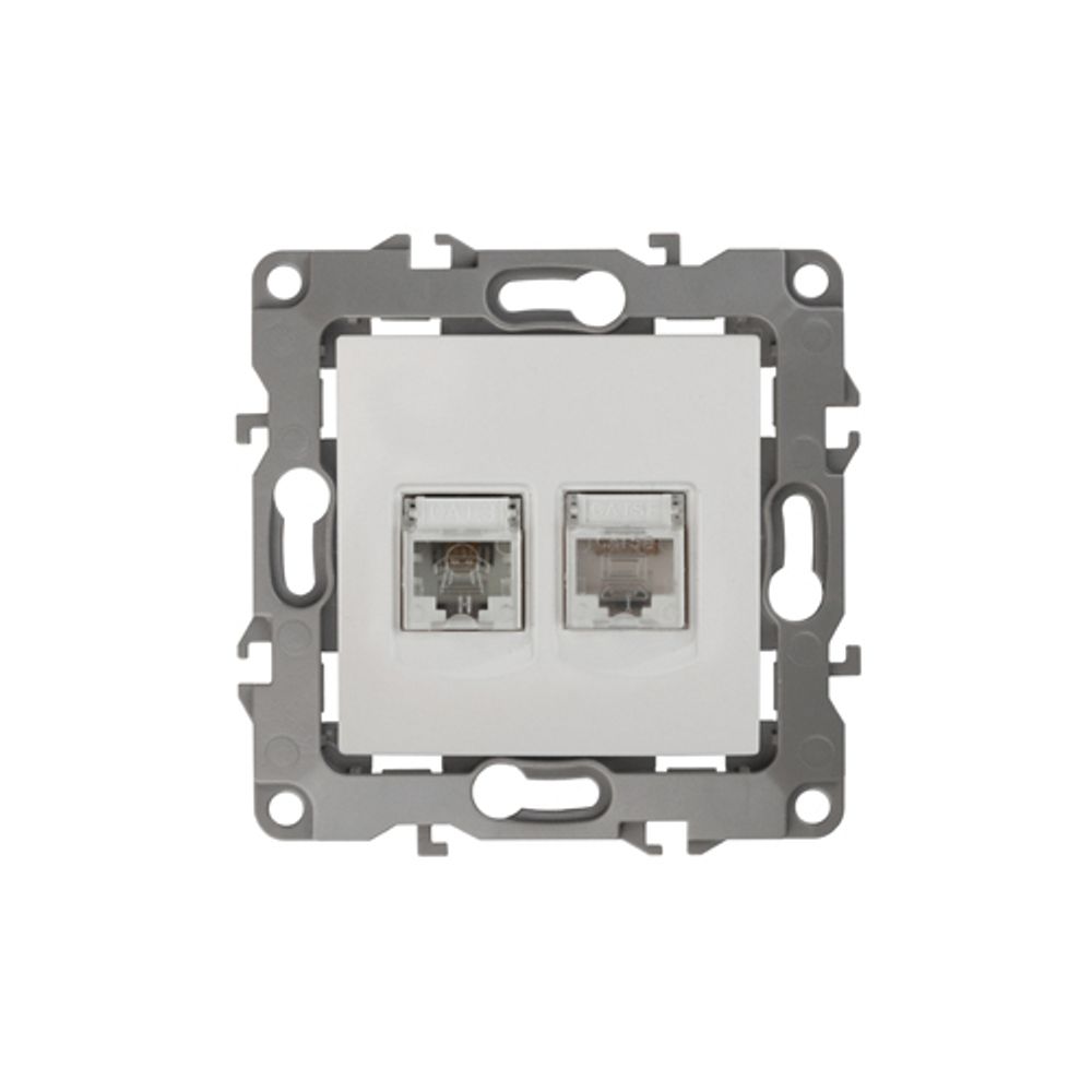 12-3109-02 ЭРА Розетка комбинированная RJ45+RJ11, IP20, Эра12, слоновая кость | Эра 12 Слоновая кость