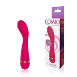 Малиновый изогнутый ребристый вибромассажер с 20 режимами вибрации - 16 см. (Цвет: малиновый)