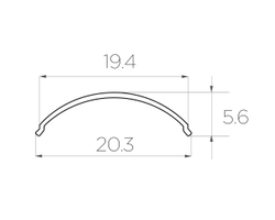 Рассеиватель матовый поликарбонат LC-LRM-20-2