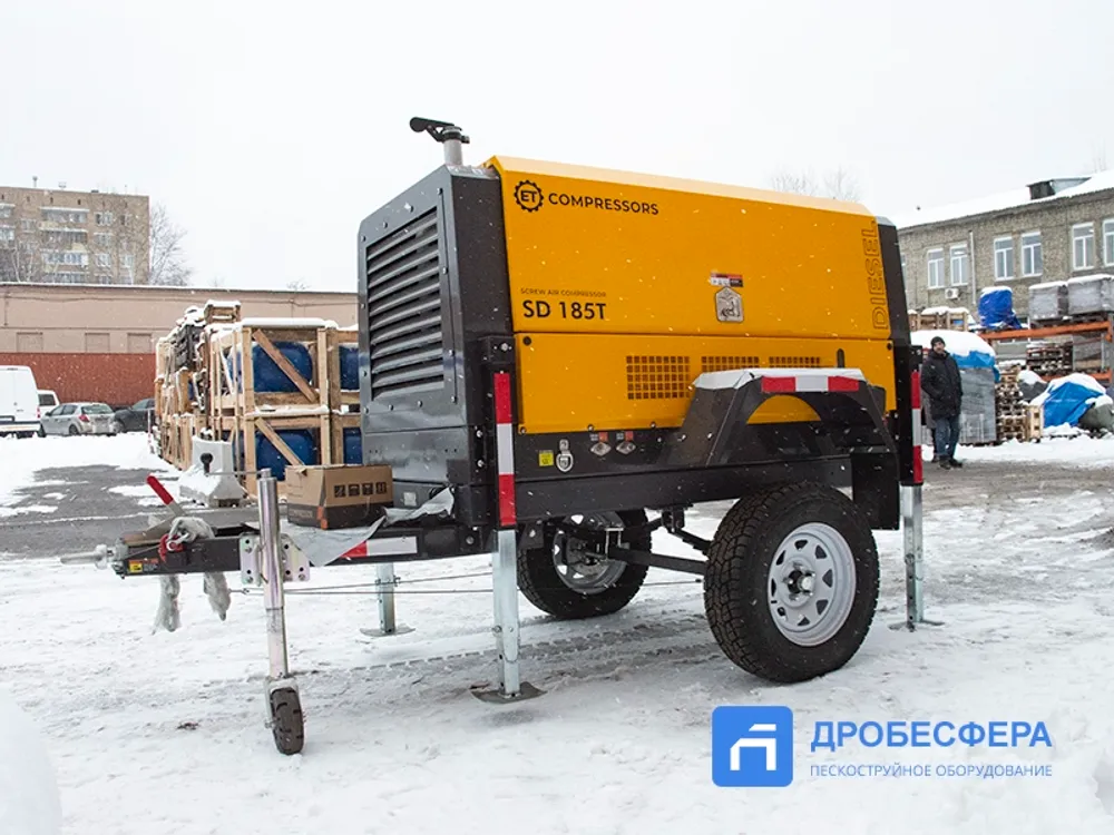 Передвижной компрессор ET SD-185T-7 на шасси