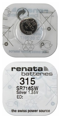 Батарейка часовая  R315 (SR716SW) Renata