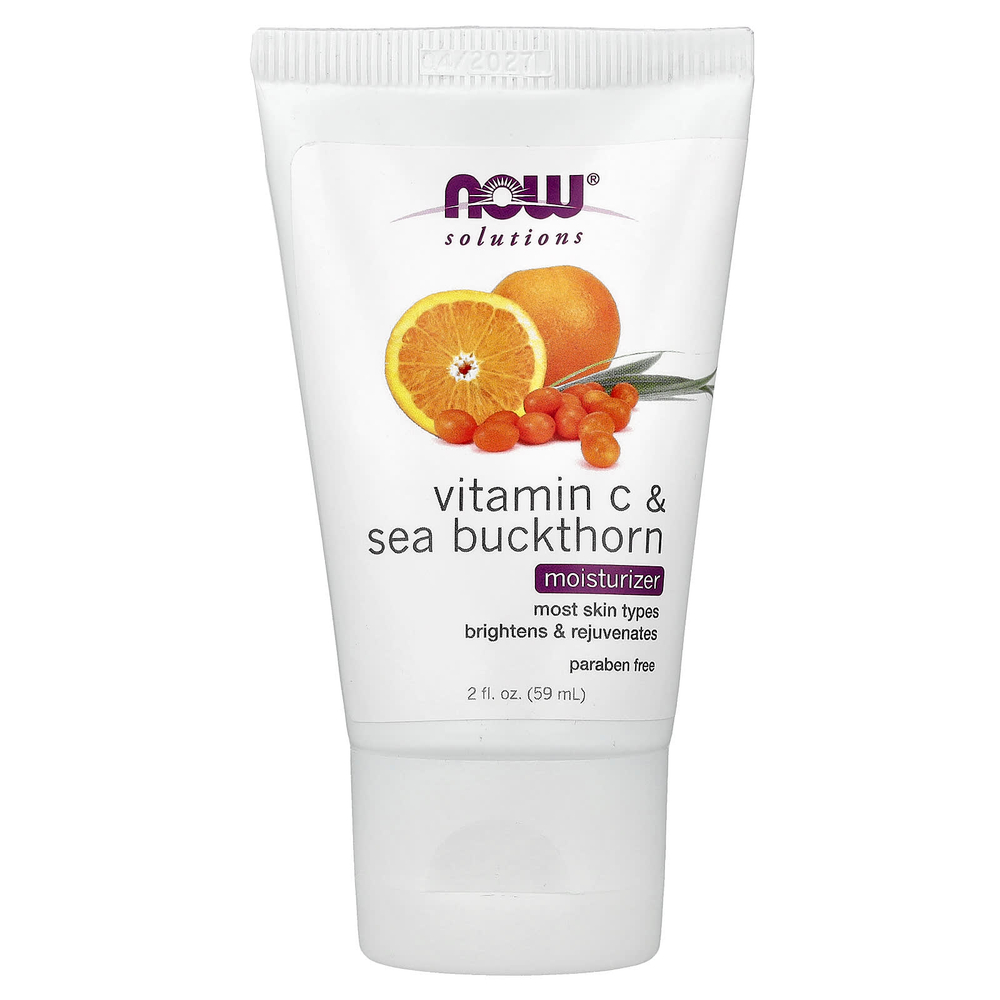 NOW Foods, Solutions, увлажняющий крем с витамином C и облепихой, 59 мл (2 жидк. унции)