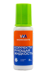 Корректирующая жидкость Workmate, 8 мл, на водной основе, кисть