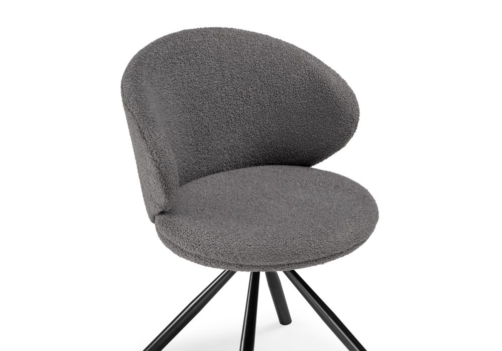 Стул на металлокаркасе Solomon крутящийся gray / black