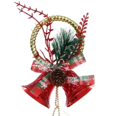 Украшение новогоднее «Звенящие колокольчики» 32*11 см, Красный