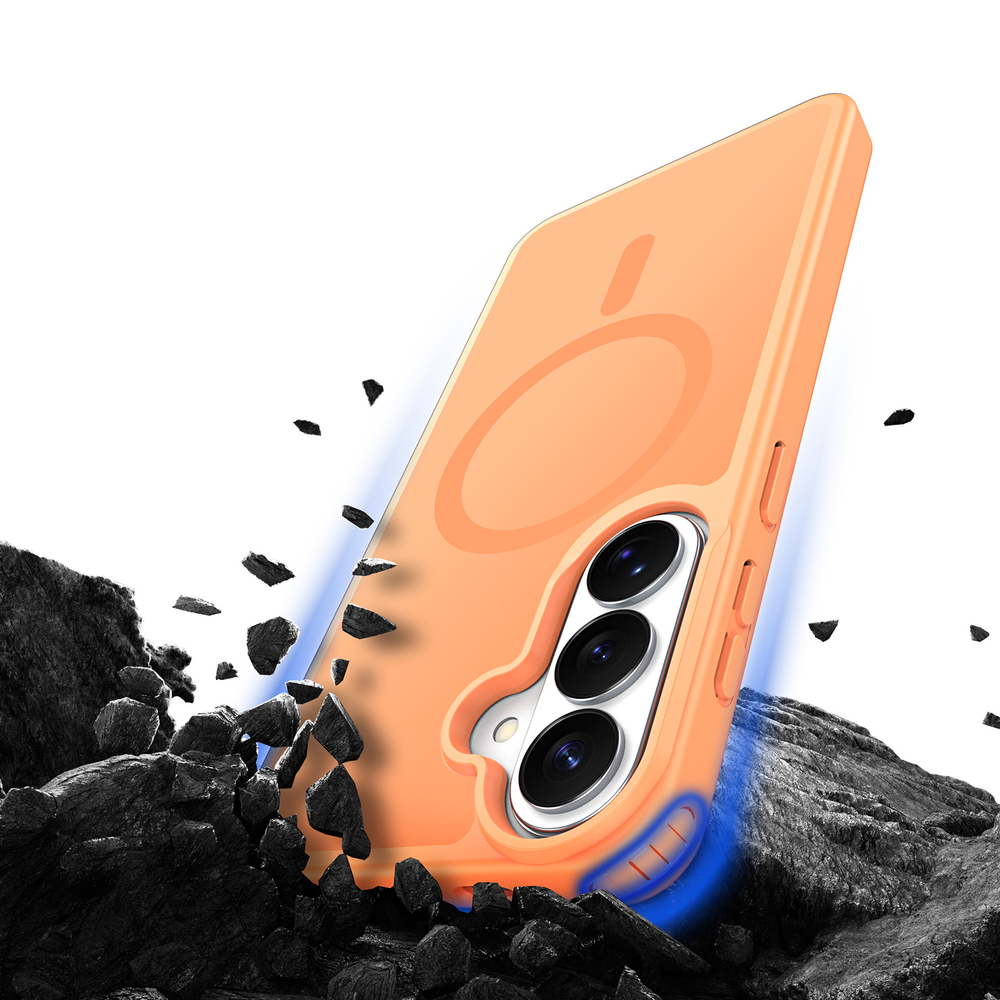 Чехол оранжевого цвета с MagSafe для Samsung Galaxy S26+ Плюс, серия Yind Series от Dux Ducis