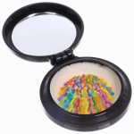 Расческа массажная детская складная «КАРАМЕЛЬ», вишенки, цвет черный, d-6см (пакет с подвесом)