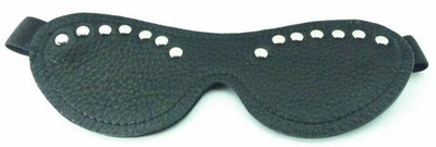 Черная кожаная маска с декором (Цвет: черный)