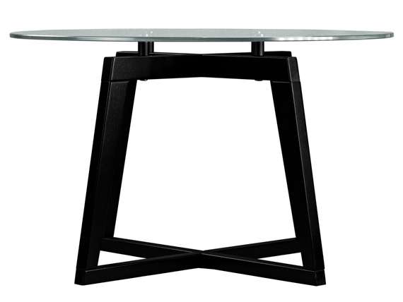 Стол журнальный Рилле 445 венге/стекло прозрачное (круг)