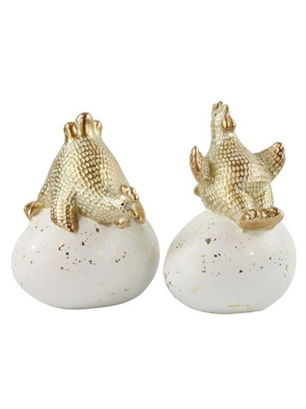 Декор "Курица на яйце" в ассортименте 12,5x11x18см/13,5x13x18см
