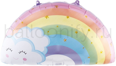 Шар (21''/53 см) Фигура, Сверкающая радуга, 1 шт.