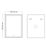 Зеркало Azario Melis 60 см CS00066634 с подсветкой