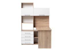 Компьютерный стол КСТ-14Л 140х123,5х182,8 левый дуб сонома / белый