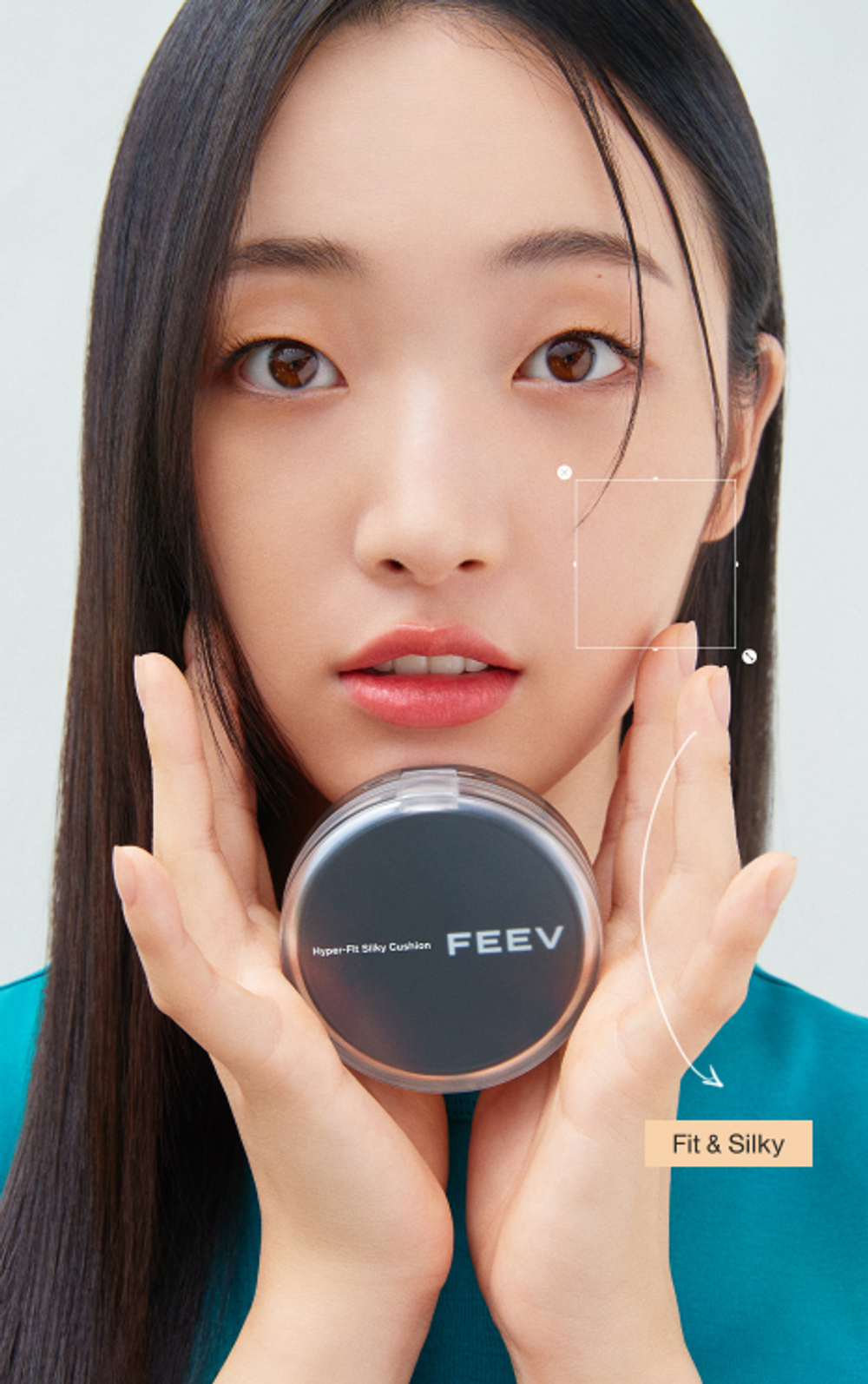 FEEV Тональный кушон с матовым финишем Hyper-fit Silky Cushion #02 Nude Fit