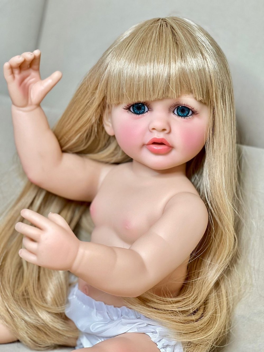 Кукла Реборн виниловая 55см без одежды (FA-542W)