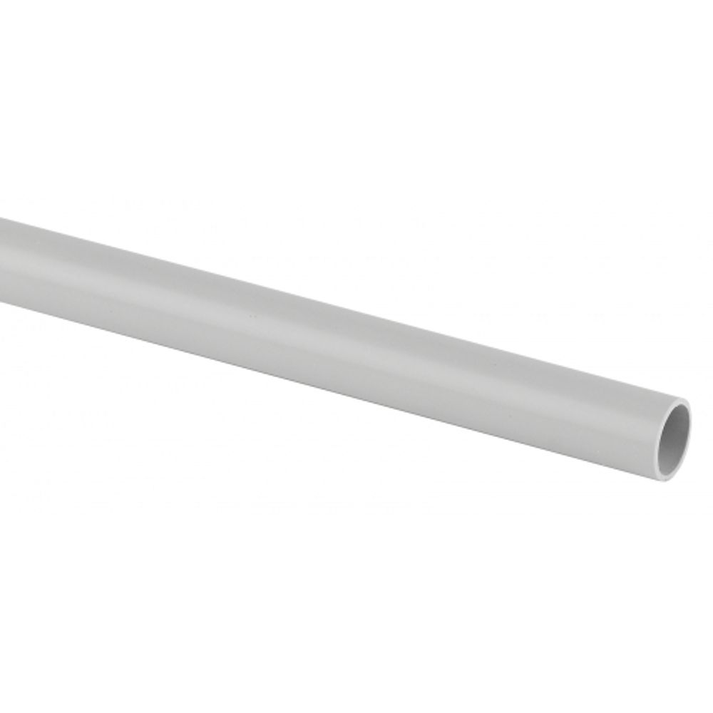 Труба ПВХ гладкая жесткая ЭРА TRUB-16-PVC 3х метровая легкая серая d 16мм 156м | Трубы гладкие и гофрированные