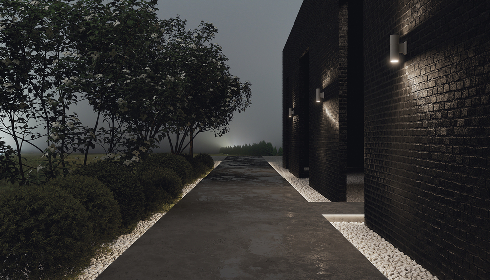 Уличный настенный светильник Outdoor O574WL-02GR