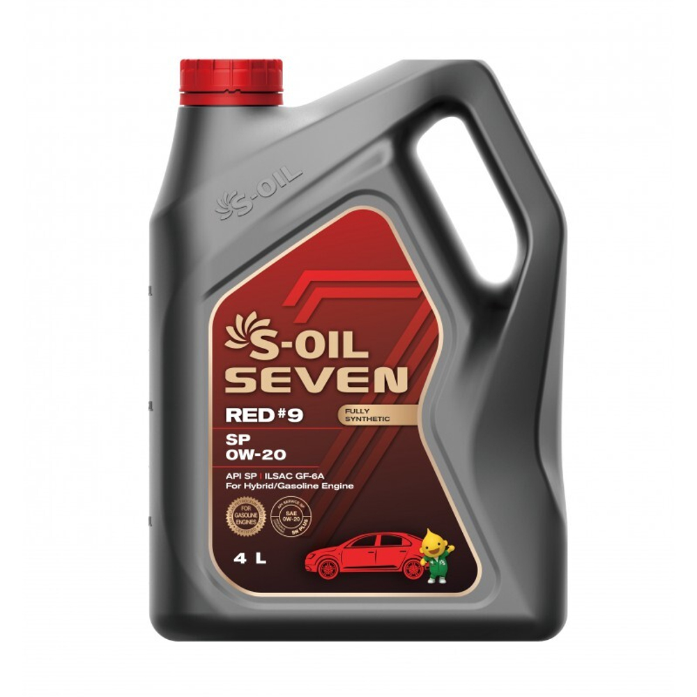 S-OIL 0W20 "7 RED #9 SP 0W-20", 4л Моторное масло синтетическое