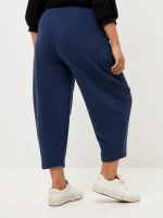 Брюки утепленные бананы с начёсом классические индиго