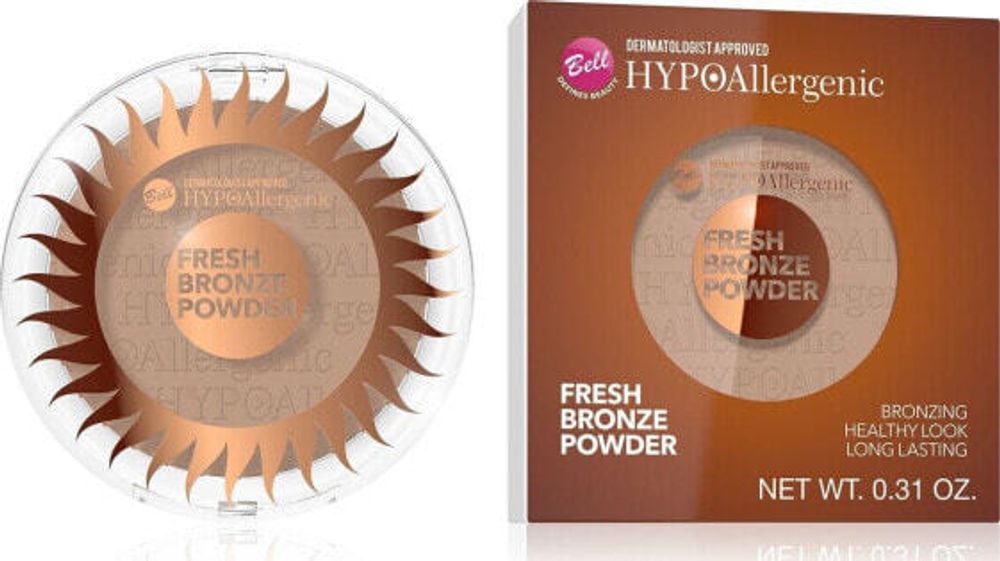 Bell Hypoallergenic Fresh Bronze Puder brązujący nr 02