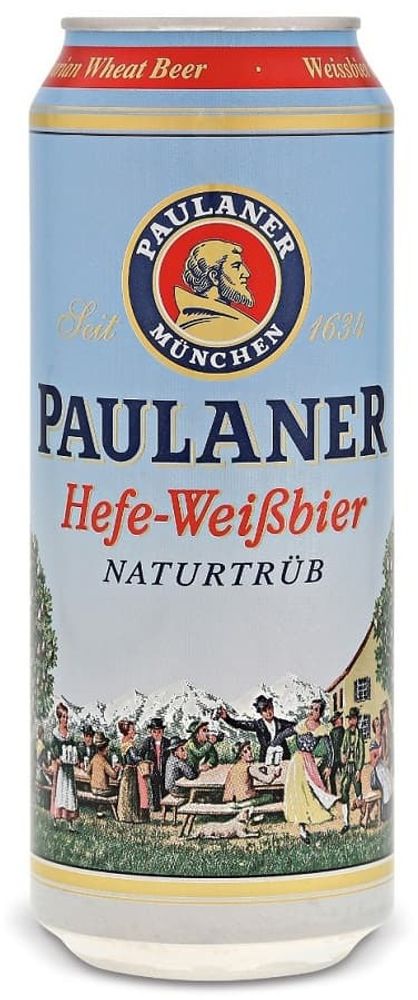 Пиво Паулайнер Хефе-Вайсбир / Paulaner Hefe-Weissbier 0.5 - банка