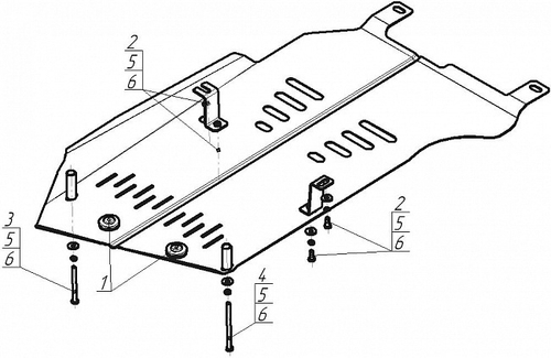 Защита стальная 2мм КПП,РК для BMW 325 (E90) MOTODOR.00227