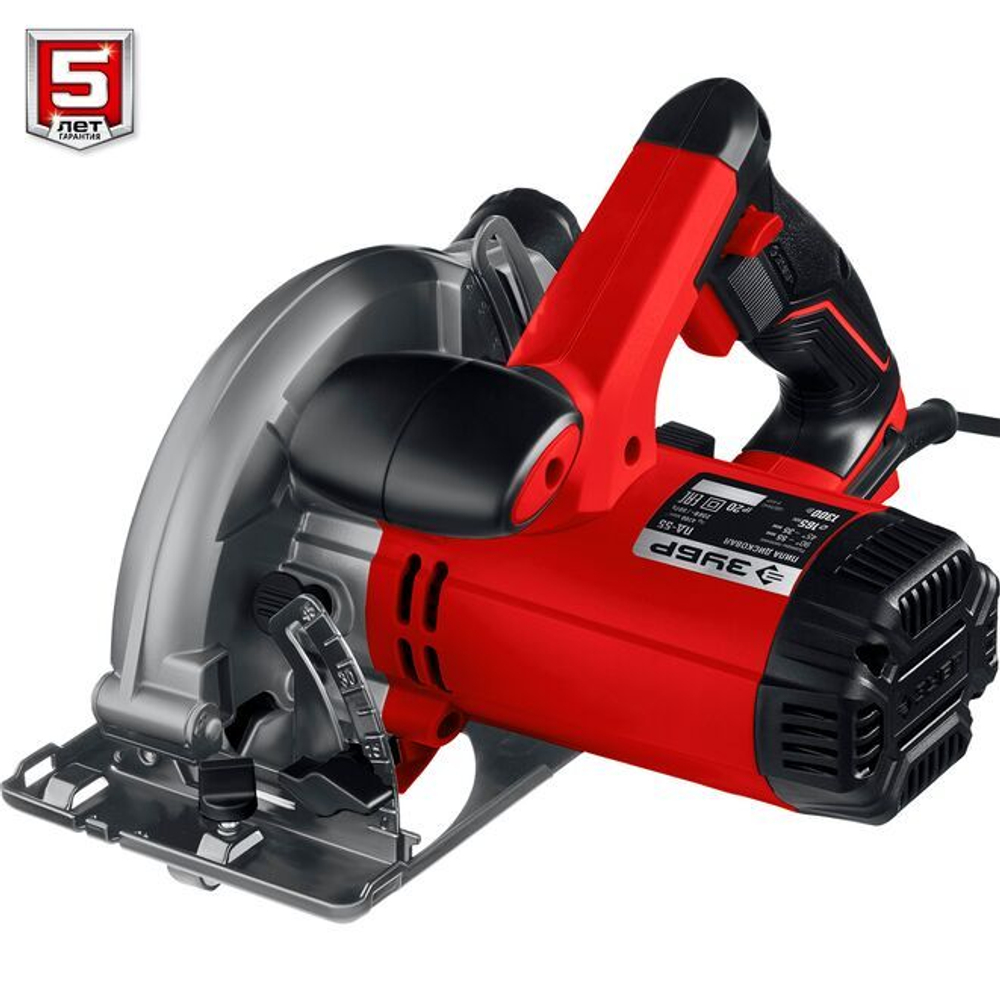 Циркулярная пила ЗУБР, диск 165 мм, 90 -55 мм , 45- 35мм, 1300 Вт,