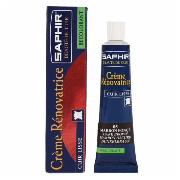 Жидкая кожа Saphir Creme Renovatrice, 25мл, тёмно-коричневый [005]