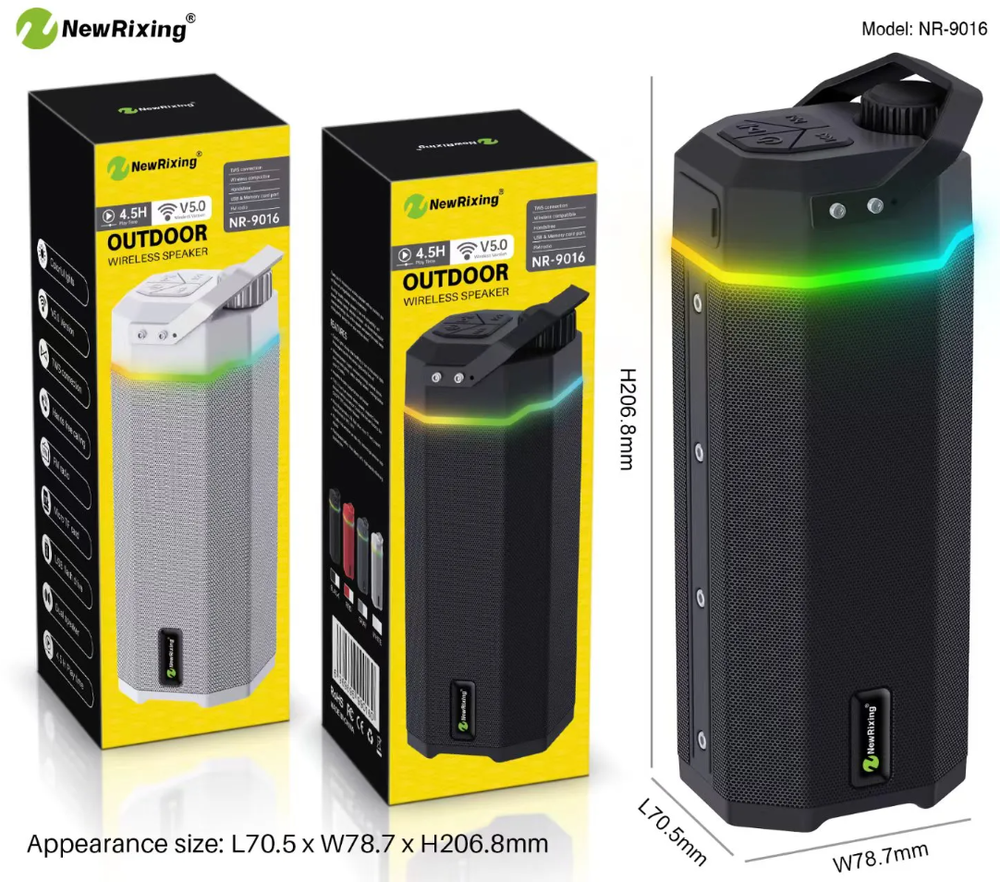 Беспроводная колонка NewRixing NR-9016 (FMрадио/USB/TF)