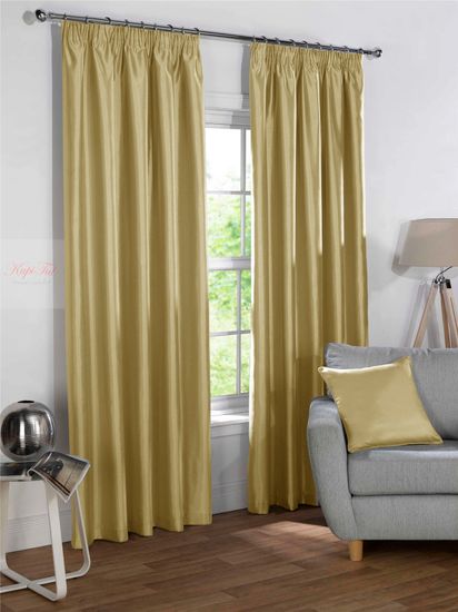 Silky (золото). Шторы из люкс-сатена однотонного.