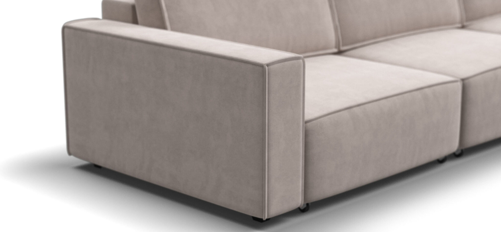 Угловой диван BOSS SOFT MODOOL MAX велюр Monolit латте