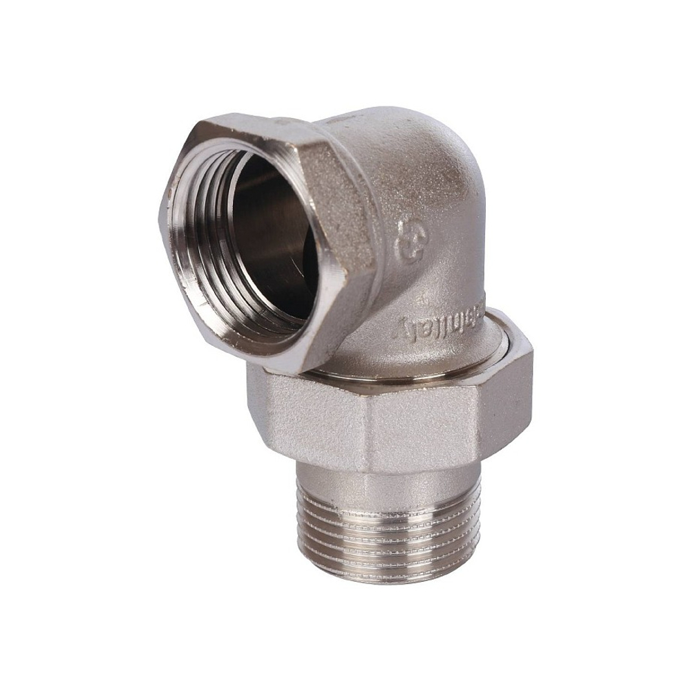 Разъемное соединение (американка) угловое STOUT - 1" (ВР/НР, никелированное, металл по металлу)
