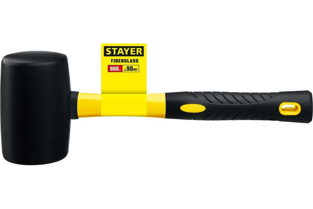 Чёрная резиновая киянка STAYER 900 г 2054-90