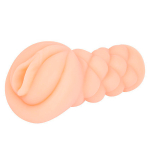 Телесный мастурбатор-вагина с вибрацией и комплектом эрекционных колец Bior Toys Sexy Girl Friend SF-70267