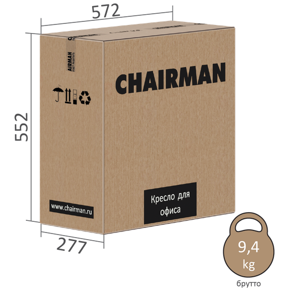 Офисное кресло Chairman 033 Россия ткань велюр T-84 черный